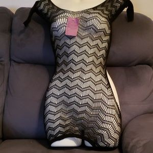 Sexy black sheers top